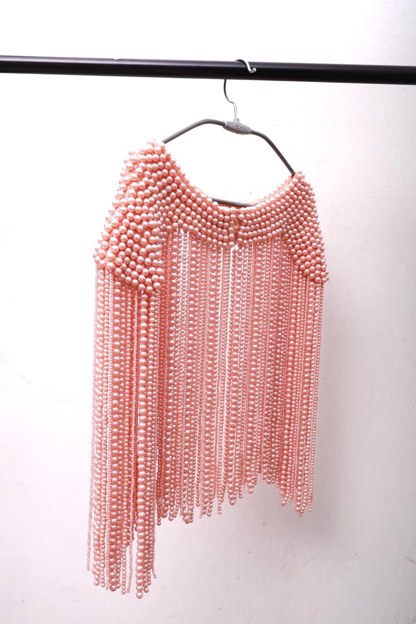 Beaded Shoulder Cape, Black Bridal Cover Up, Handmade Shoulder Jewelry, Fringe Capelet for Dresses, Statement Beaded Epaulettes Formal Gown