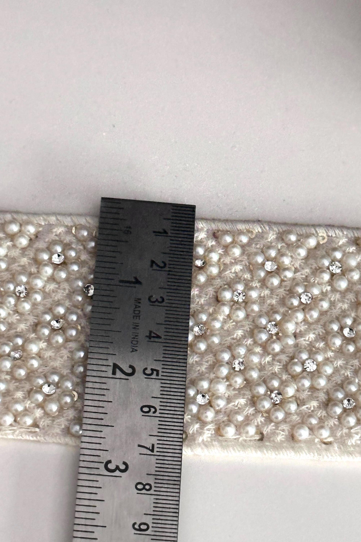 Pearl and Rhinestone Beaded Trim
