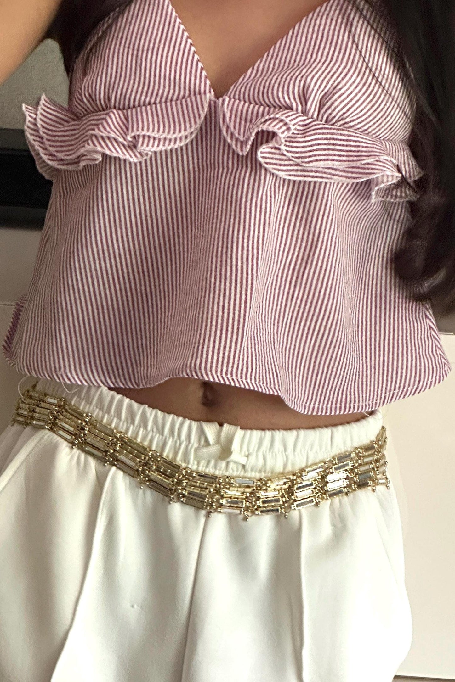 Wear it 2 Ways Glass Crystal Choker Belt luxury Statement Metal Jewelry Bridal Waist Belt & Necklace Adjustable Gold Chain Belt