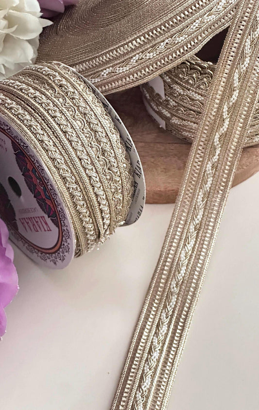 Beaded Crafting Lace Trim Gold