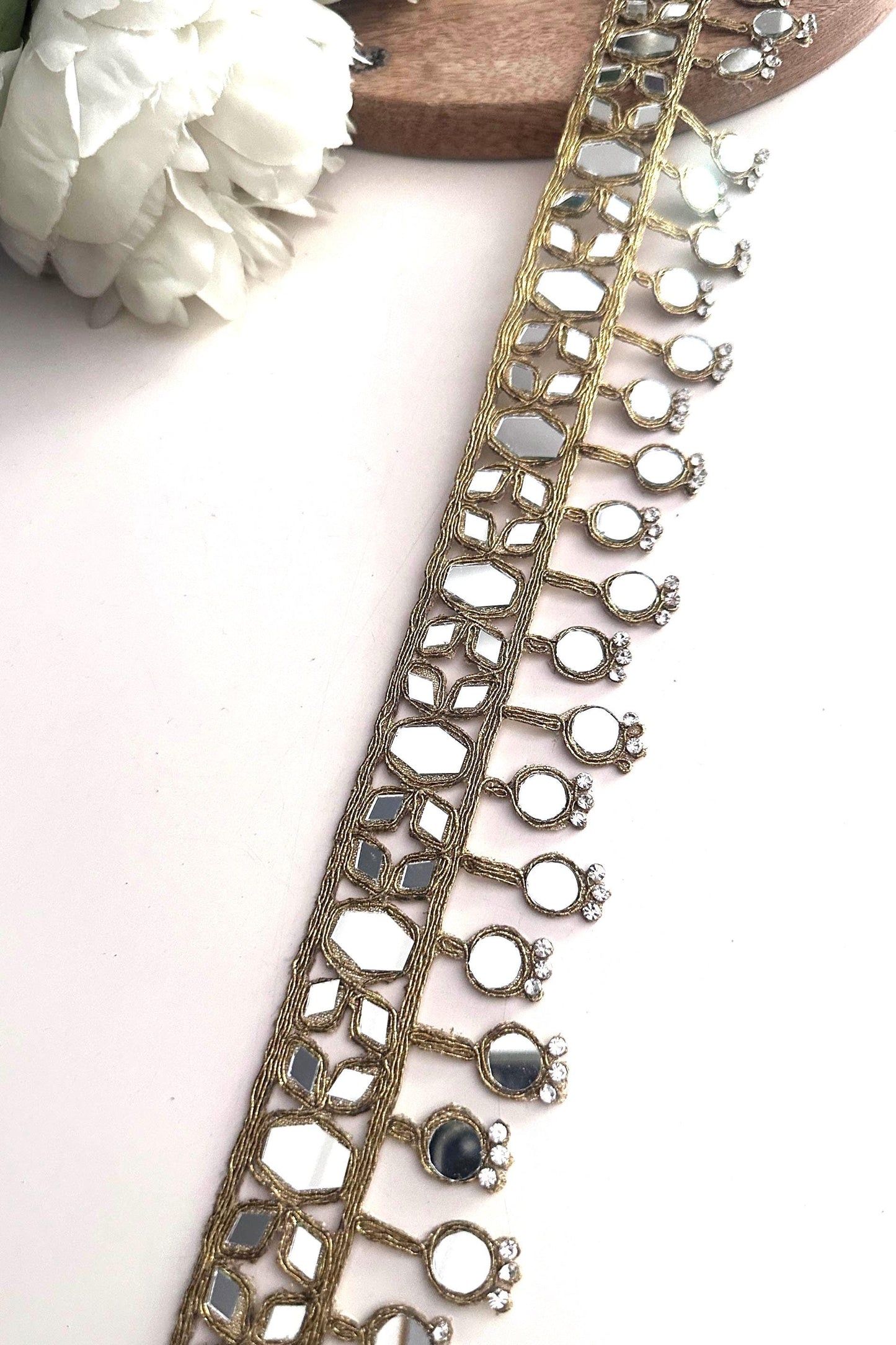 Handmade Indian Mirror Belt Jewelry Gold Embroidered Mirror Waist Belt for Saree Lehenga Flamenco Fiesta Outfit Boho Festival Belt Spain