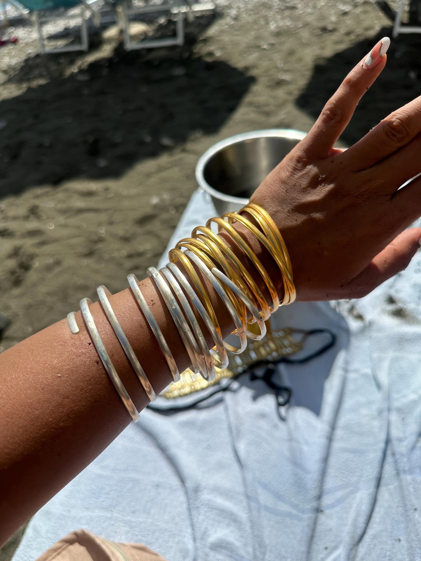 Gold Spiral Arm Cuff Bracelet – 24K Gold Plated Brass Coil Armlet – Bold Adjustable Statement Jewelry – Handmade Fashion Accessory