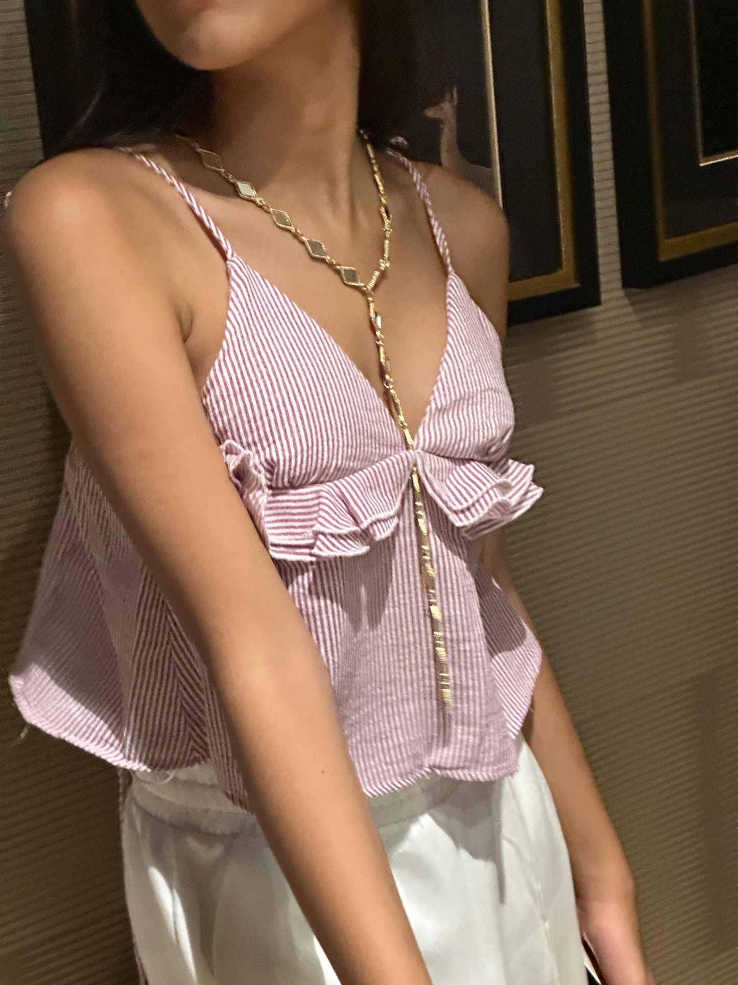 Gold Diamond-Link Lariat Necklace Statement Y Drop Jewelry for Women Boho Chic Long Chain Neck Collar Trending Layered Choker Gift For Her