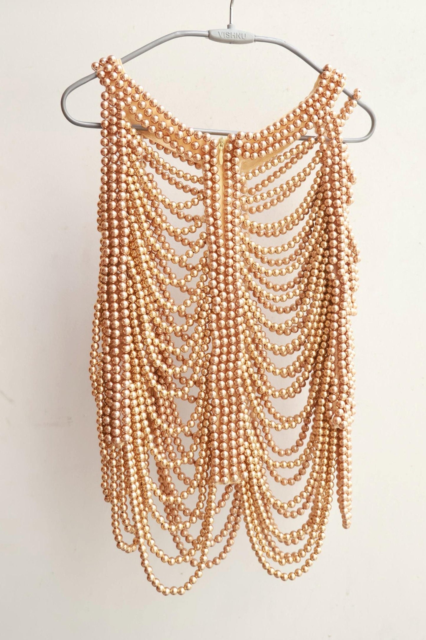 Gunmetal Beaded Shoulder Cape Handmade Fringe Capelet for Dresses Statement Shoulder Jewelry Evening Dress Accessory Body Jwellery One Size