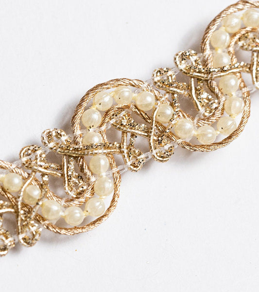 Charming Pearl Trim Gold