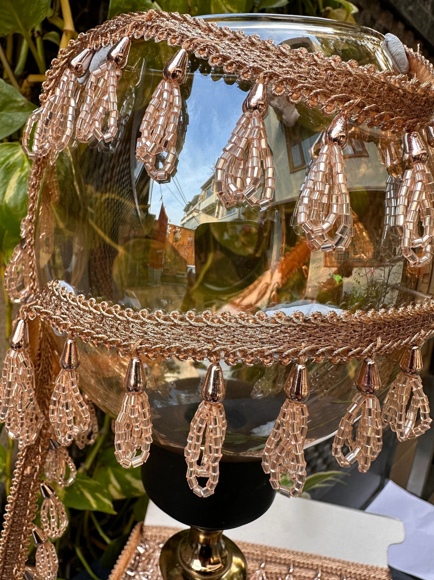 HandMade Glass Bead Bohemian Decorative Tassel Gothic Tassel Lace Belly Dance