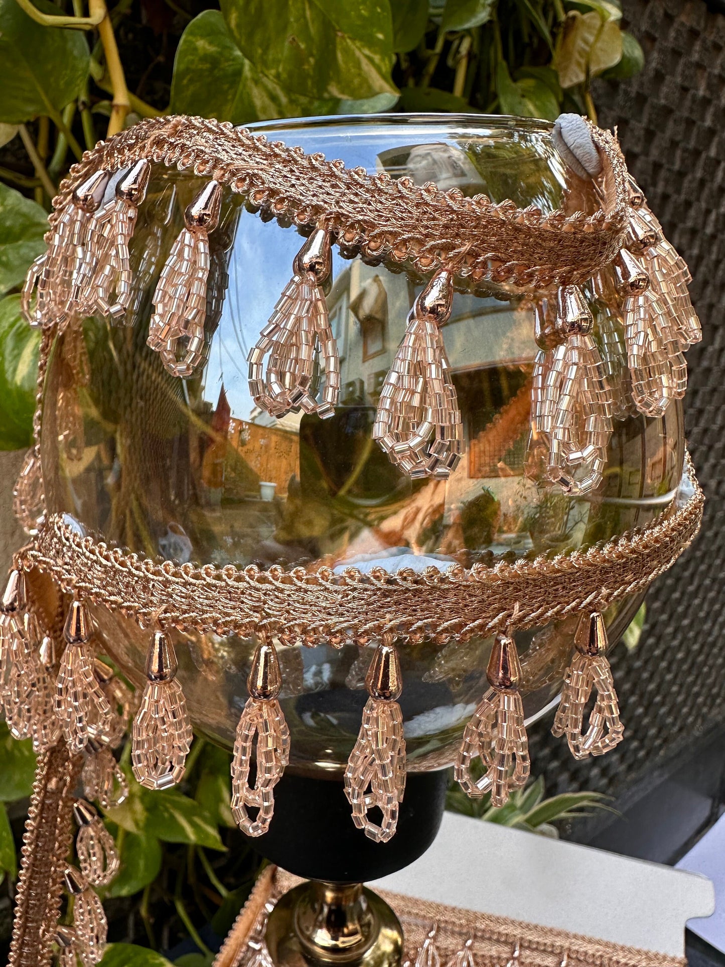 HandMade Glass Bead Bohemian Decorative Tassel Gothic Tassel Lace Belly Dance
