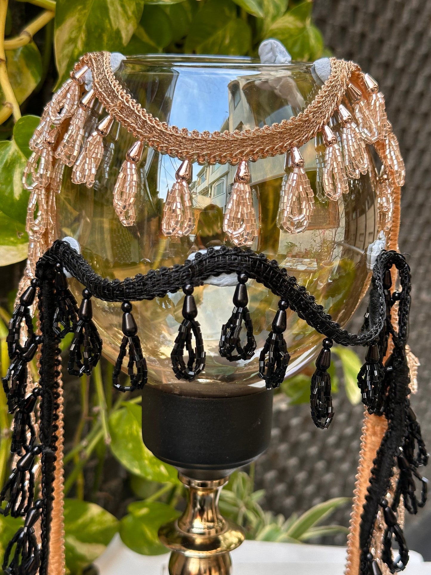 HandMade Glass Bead Bohemian Decorative Tassel Gothic Tassel Lace Belly Dance
