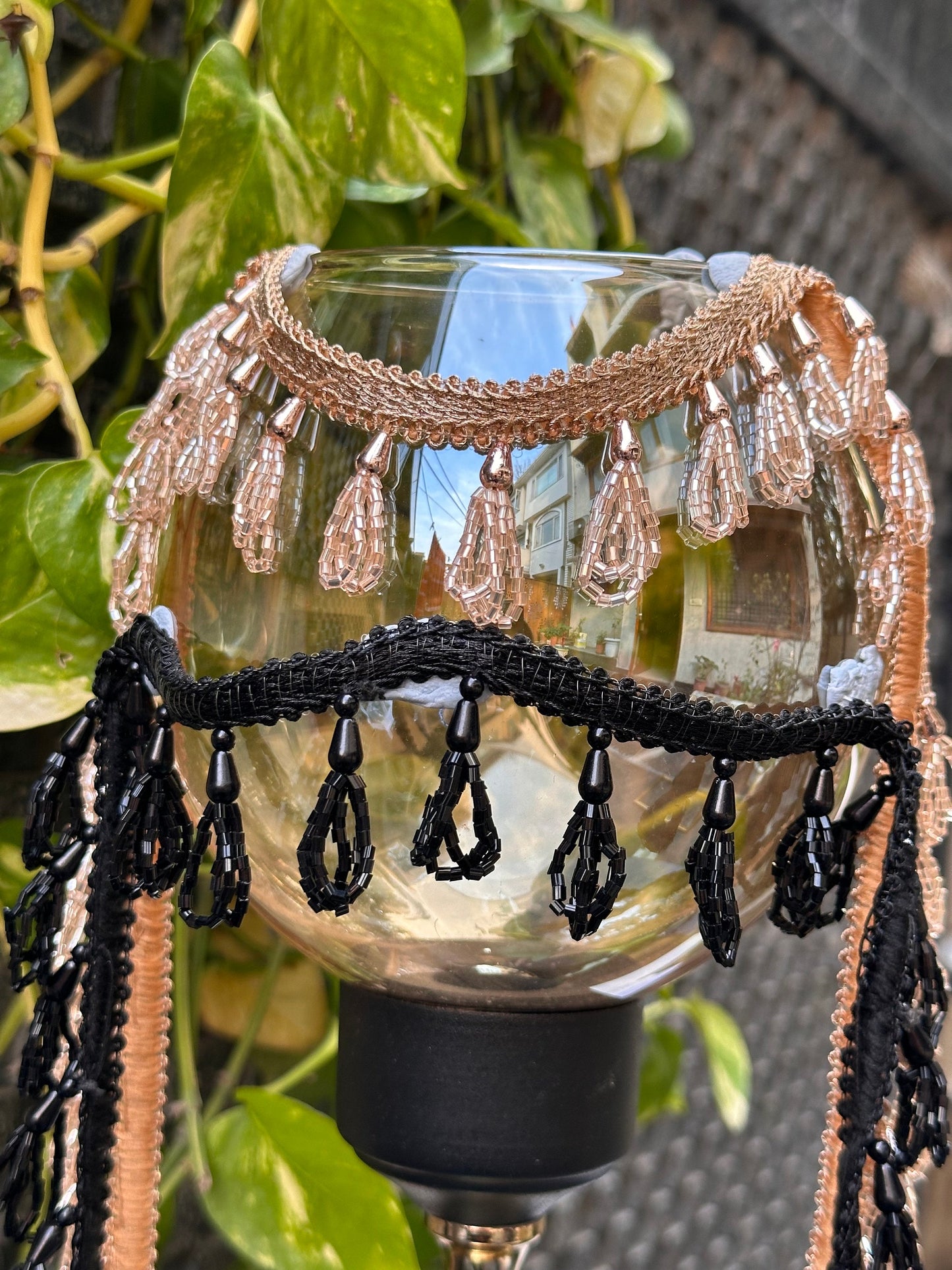 HandMade Glass Bead Bohemian Decorative Tassel Gothic Tassel Lace Belly Dance