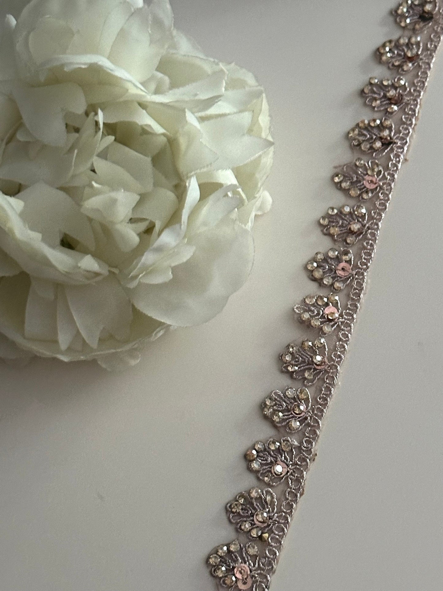 Subtle Beaded Zircon Trim