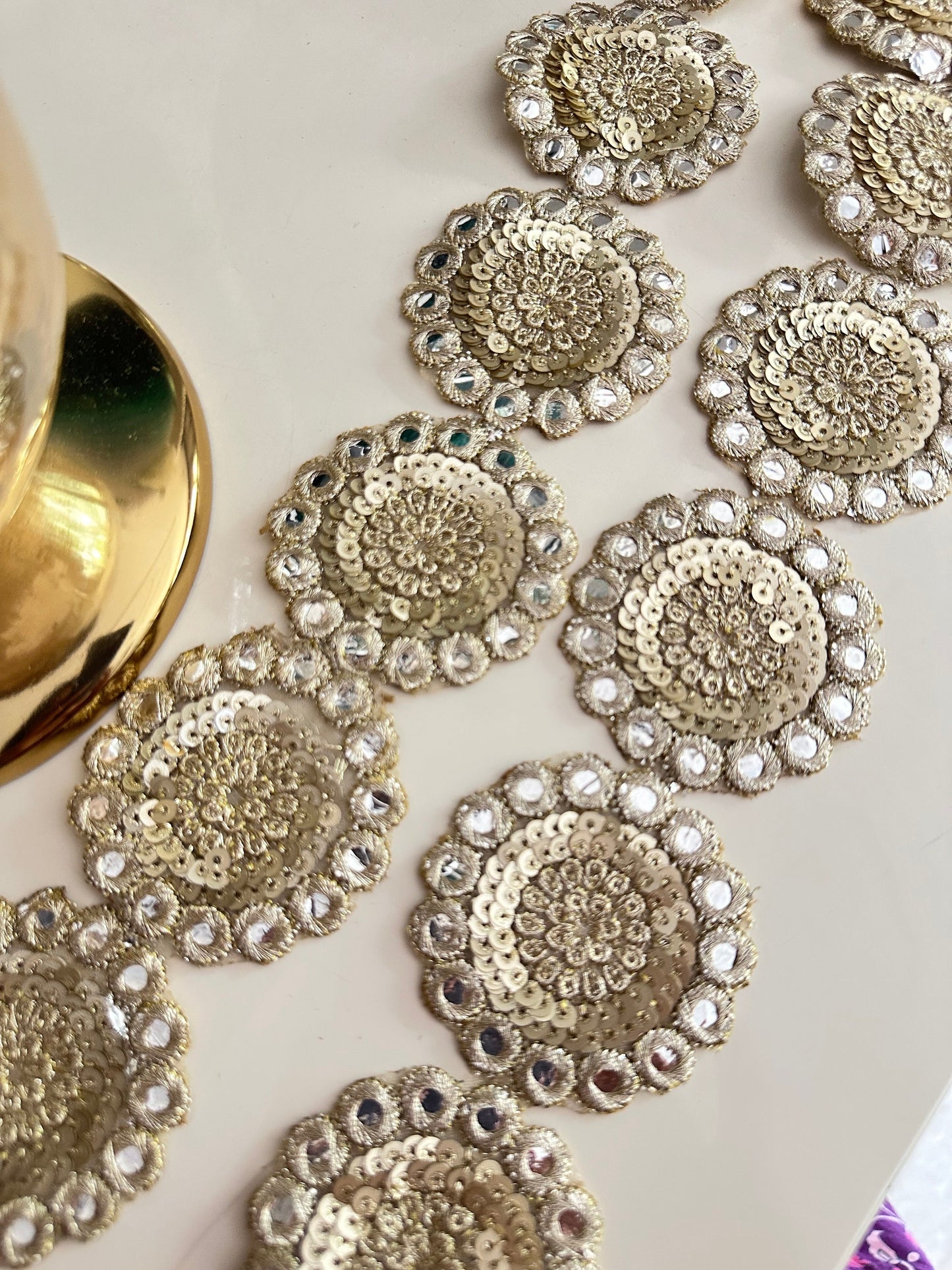 Crafting Gold Lace Trim
