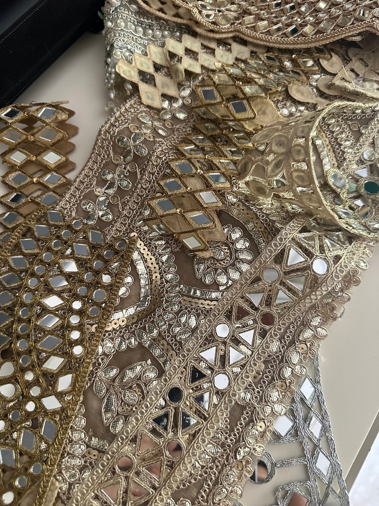 Mystery Bag Party Jewellery Supply Waist belt Trim Collection Of Quality Trims Mirror Fabric Scraps 6pc Surprise Box Girl Party Gift For Her
