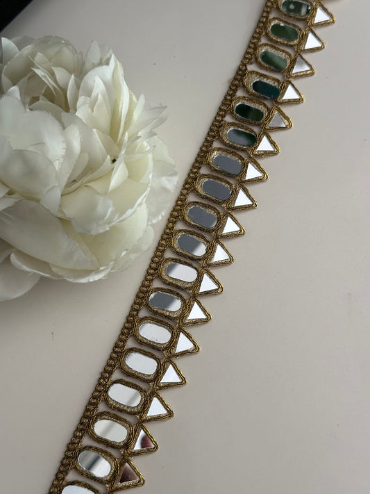 Antique Mirror Saree Trim