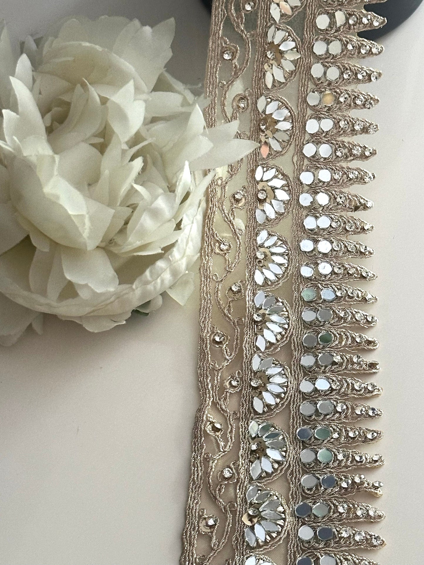Pale Gold Elegant Lace