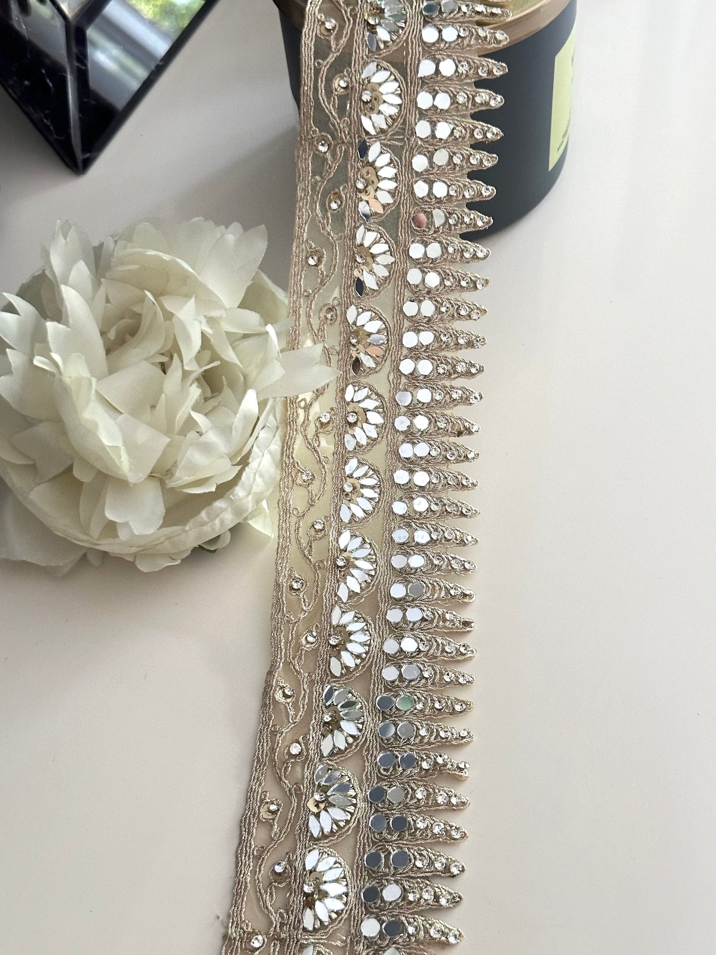 Pale Gold Elegant Lace