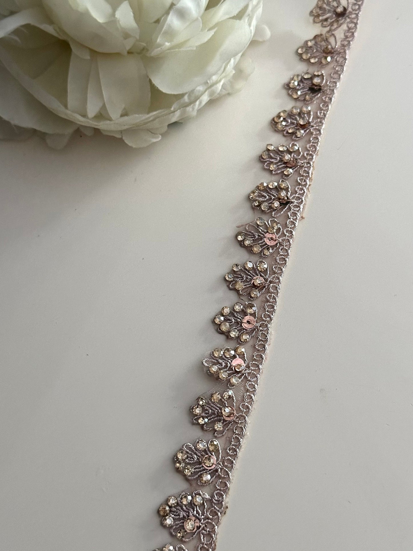 Subtle Beaded Zircon Trim