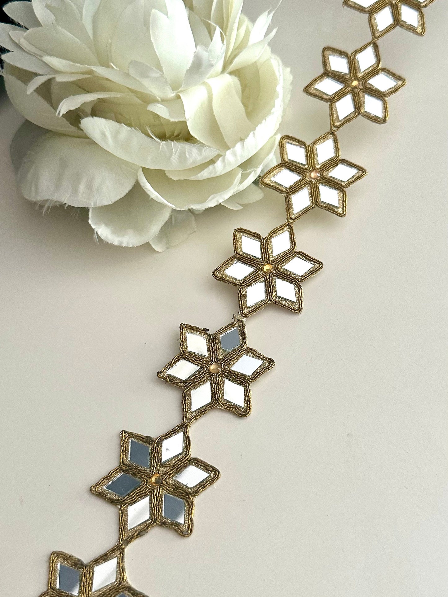 Antique Floral Mirror Trim