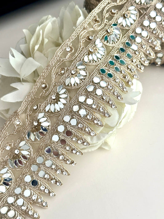 Pale Gold Elegant Lace