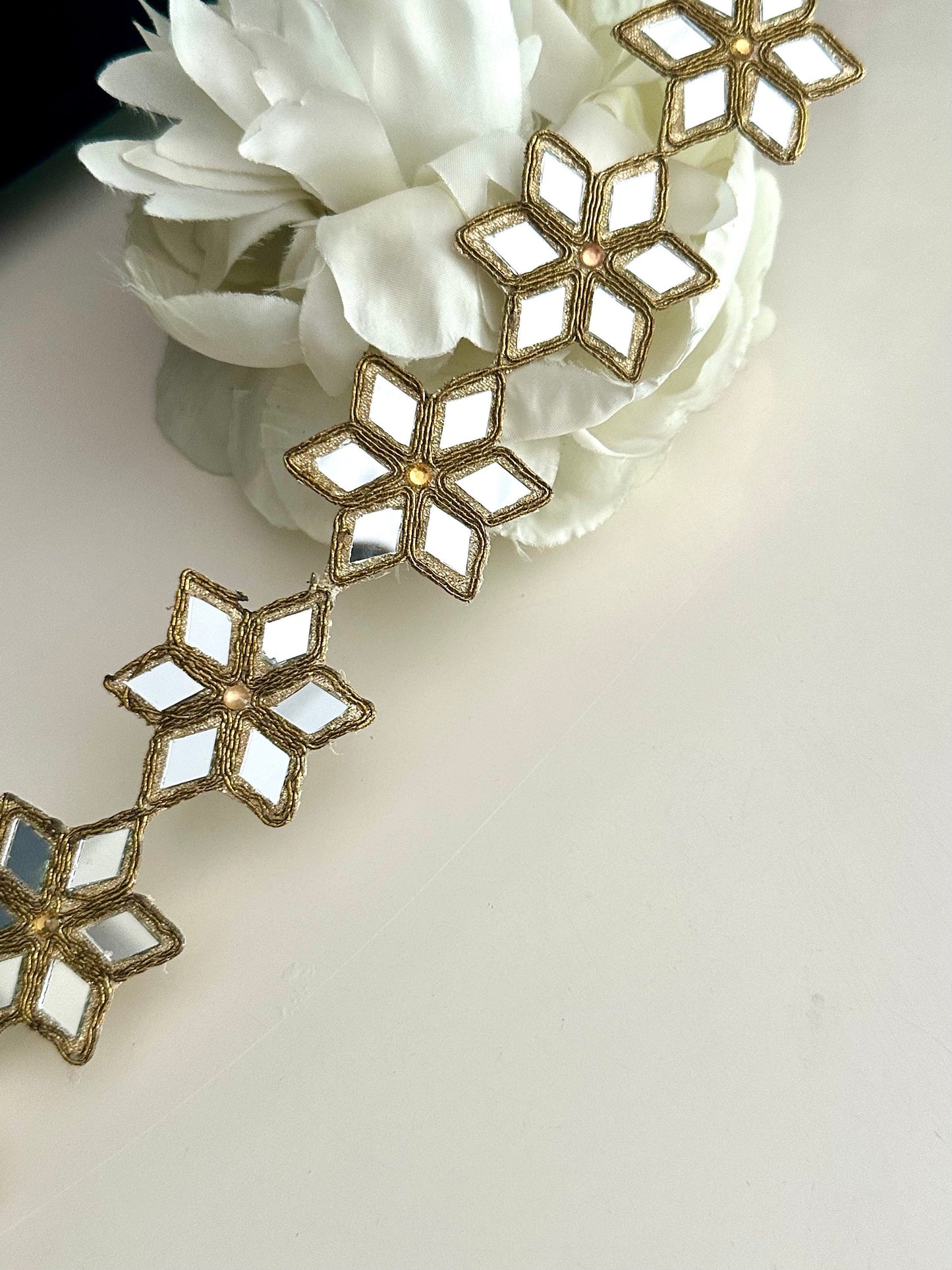 Antique Floral Mirror Trim