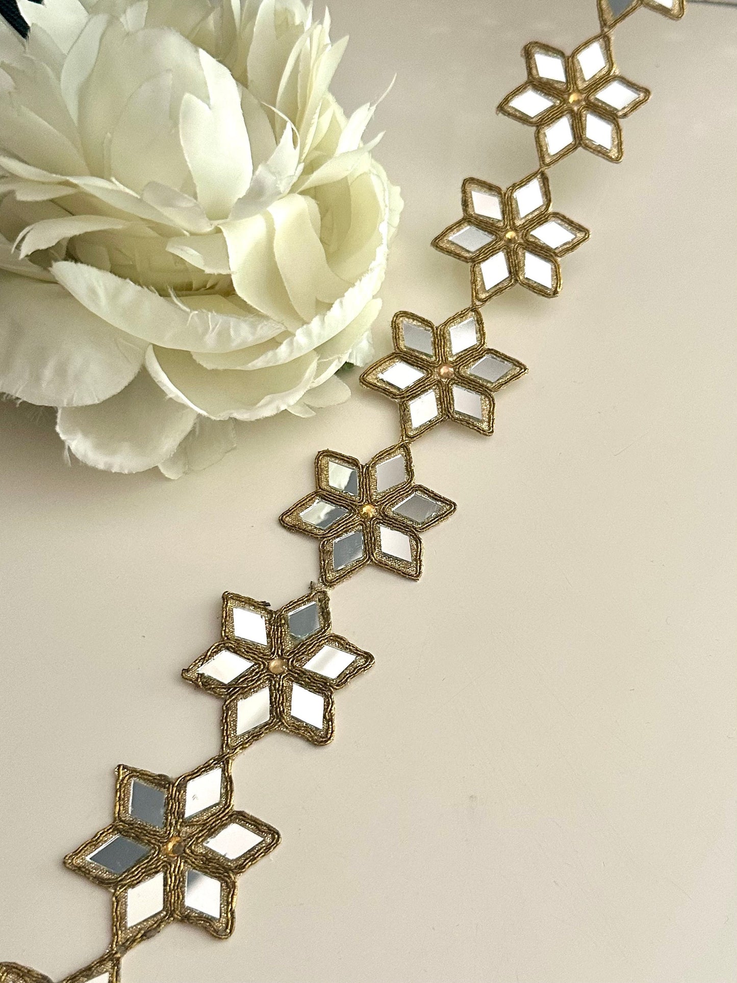 Antique Floral Mirror Trim