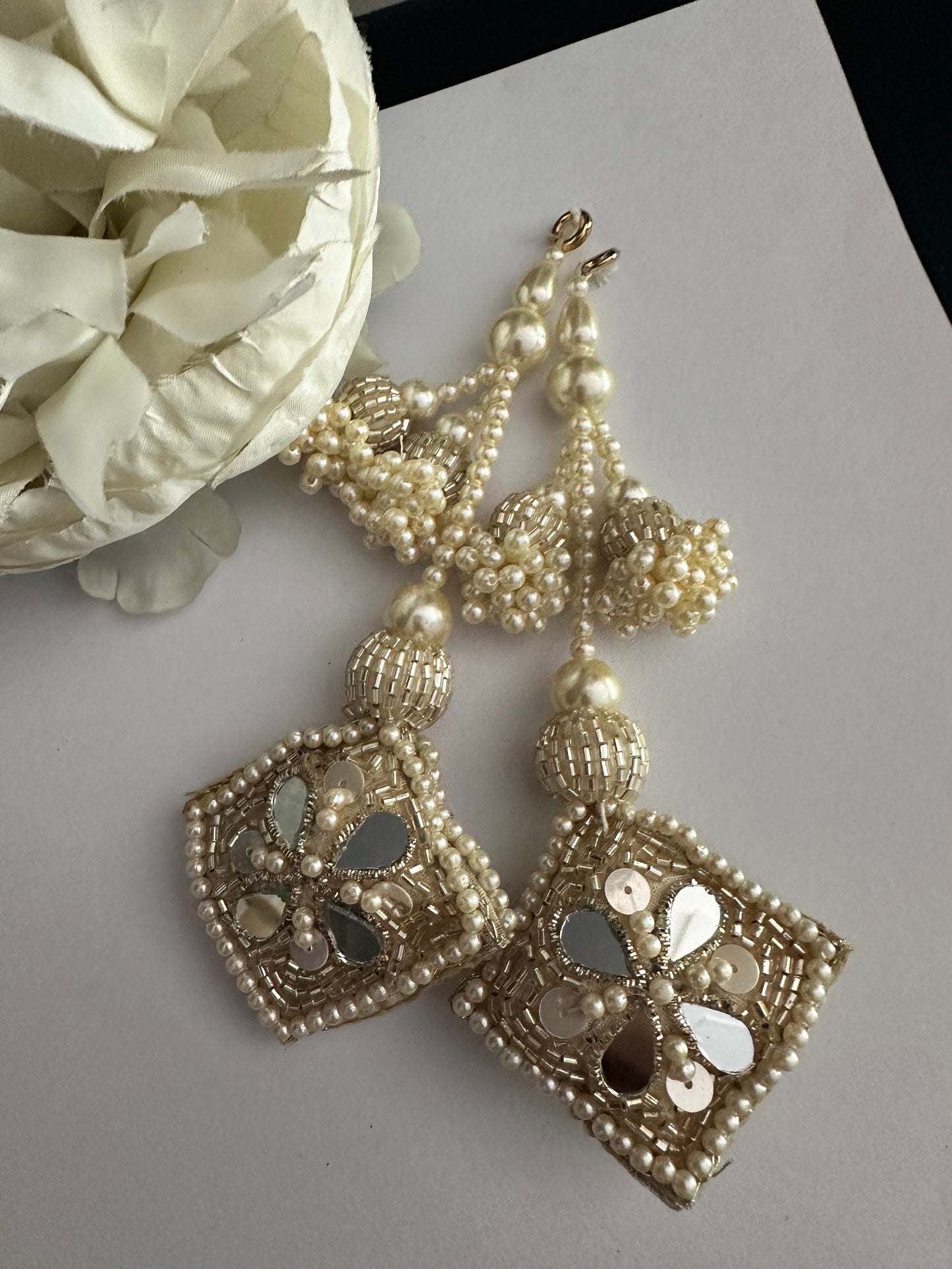 Gold Mirror Hanging Tassel Decorative Gold Tassel Latkan Multi String Latkan