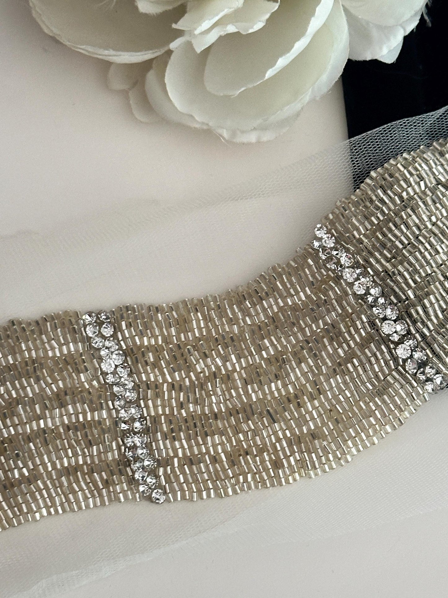 Gold lace trim, zircon lace, wedding lace, costume trim, saree embellishment