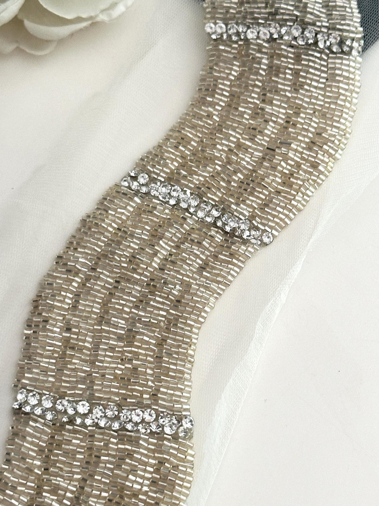 6cm Hand Embroidered Gold Pipe Work Zircon Wedding Lace Trim Handmade Western Lace Costume Garment Trim Saree Dress Embellishment by Yard