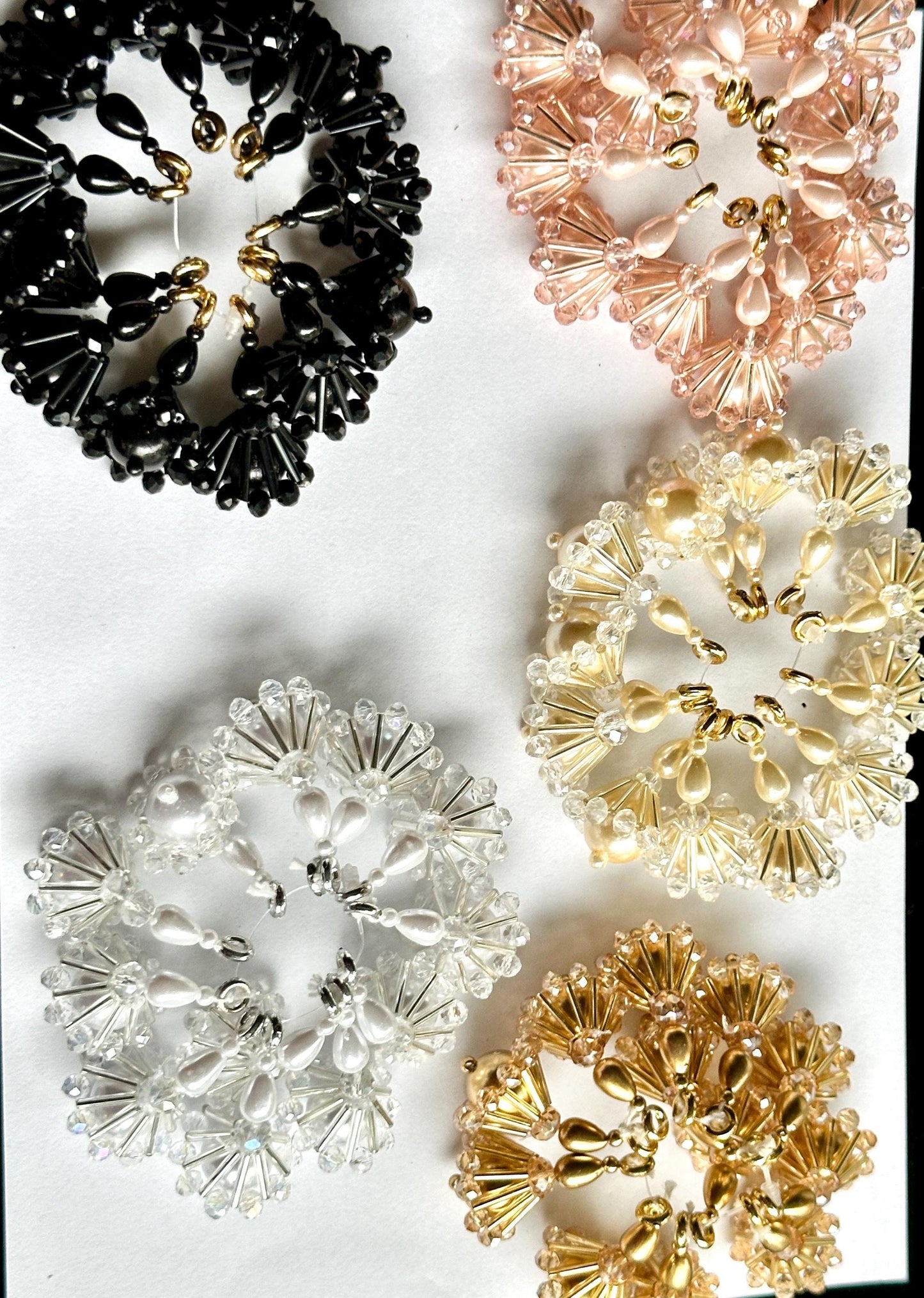 Pearl Crystal Tassel Glass Bead Decorative Tassel Bead Bridal Latkan Wedding Dress 5 colours 2 pair 4.5cm