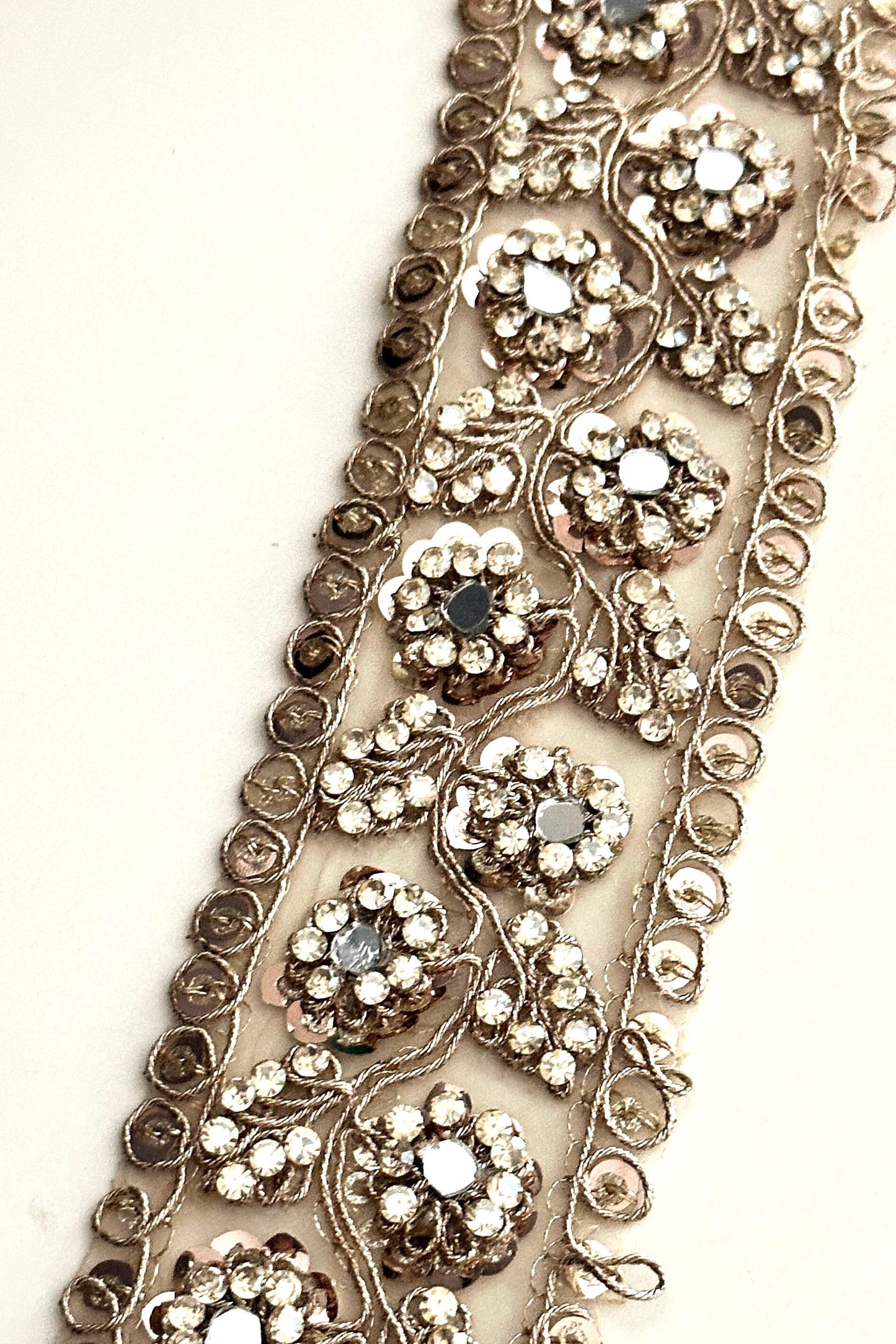 Floral Sheer Embroidery Trim