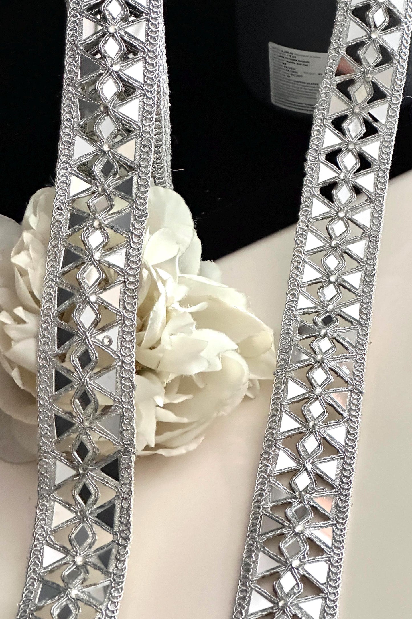 Indian Mirror Cutwork Silver Band 3cm Mirror Edging Sari Trim Antique Gold Lace