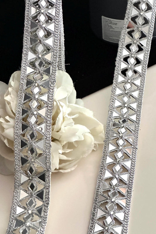 Mirror Edging Sari Trim Antique Gold