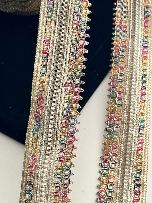 Rainbow Decor Metallic Lace