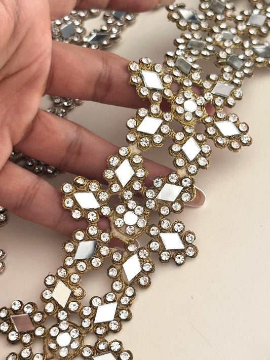 Exquisite Glittery Veil Lace Gold