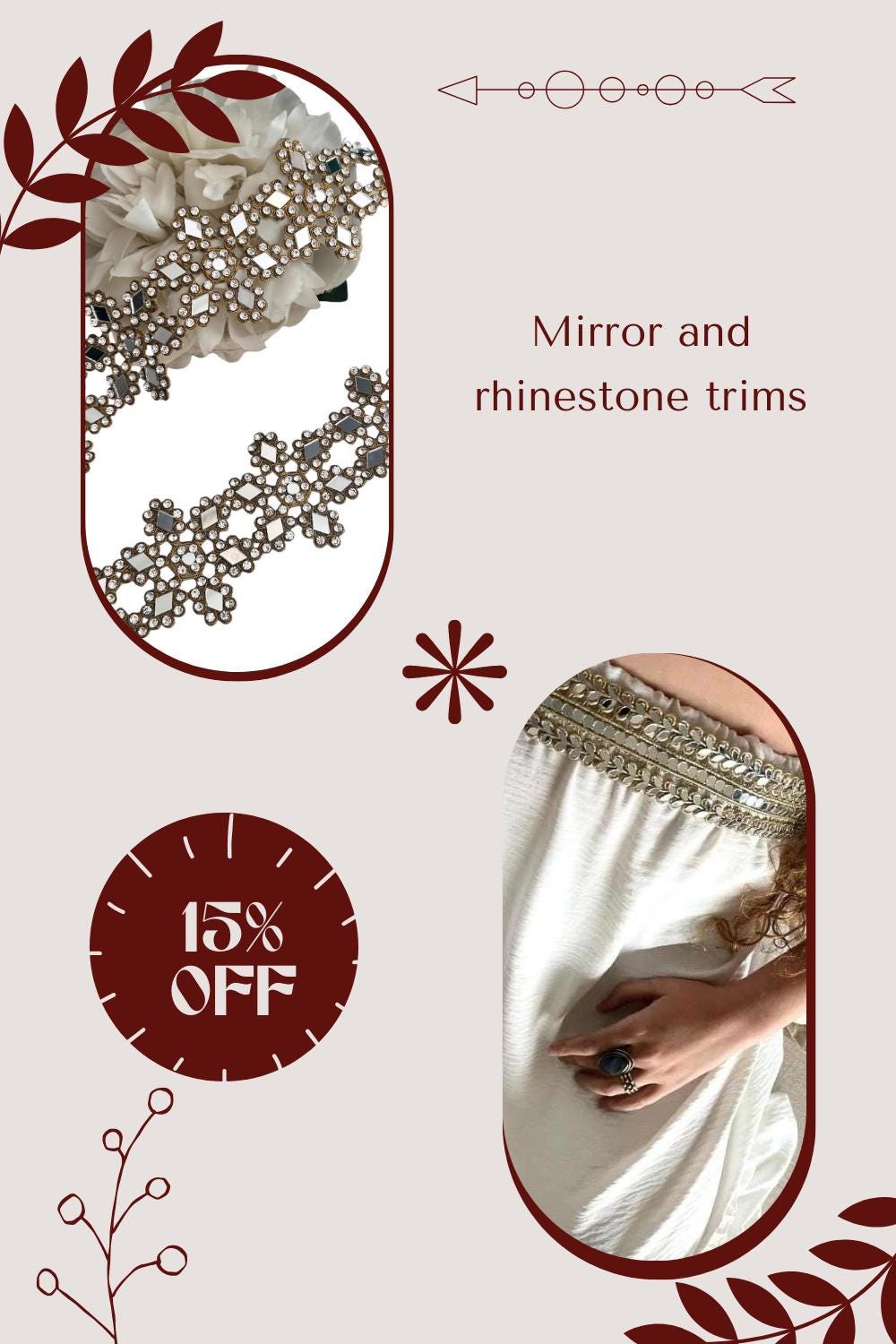 Fairy Tale Lace Choker Mirror Costume Add On Bridal Belt Sash for Wedding Dress