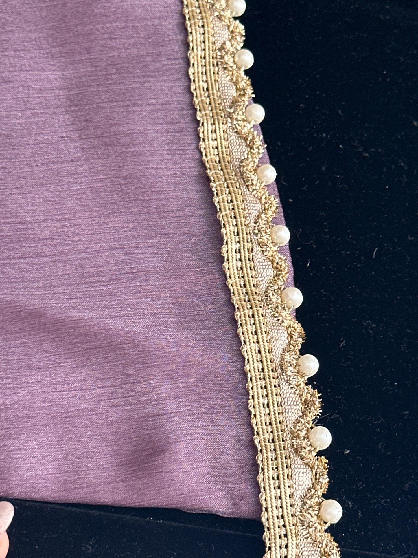 Pearl Seed Bead Fabric Fringe lace Indian embroidery lace trim for hats festive crafting supplies