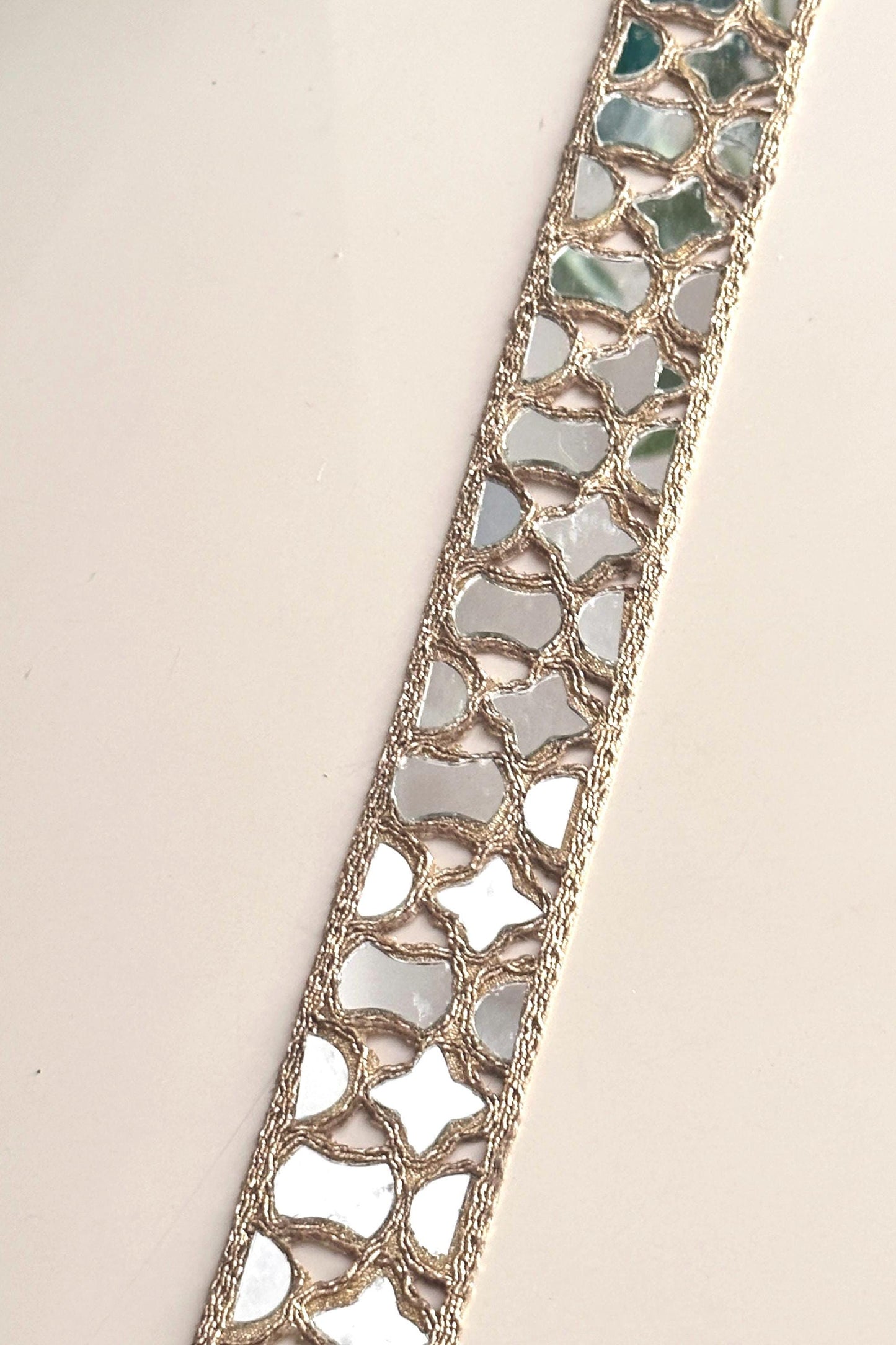 Mirror Choker Trim Indian Resort Wear Fashion Fabric Trim Music Festival Accessory