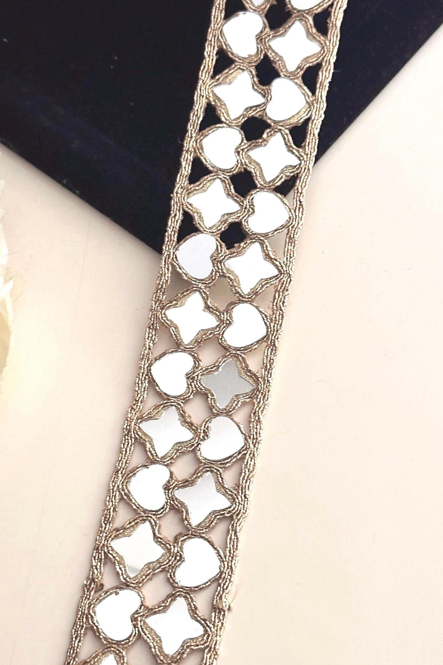 Bridal Choker Lace Heart Mirror Fabric Lace Custom Fashion Music Festival Accessory