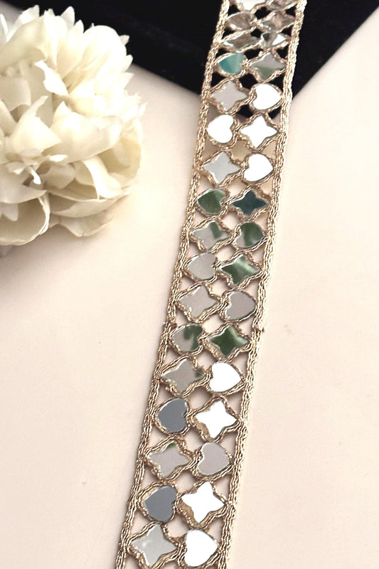 Heart Mirror Choker Lace Gold