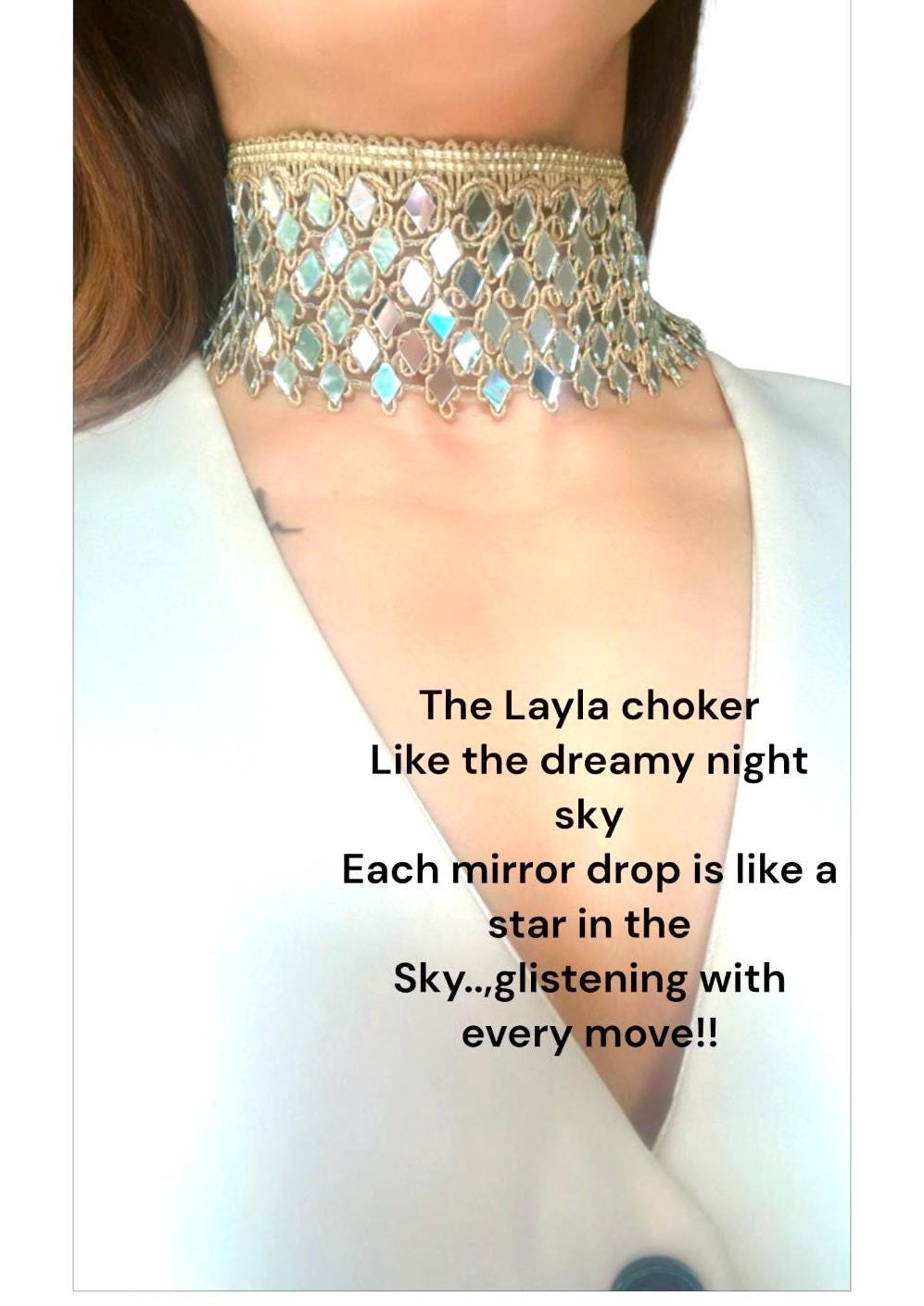 Elegant Layla Fabric Choker for Women Stylish Boho Statement Jewelry Necklace for Teen Adults Perfect