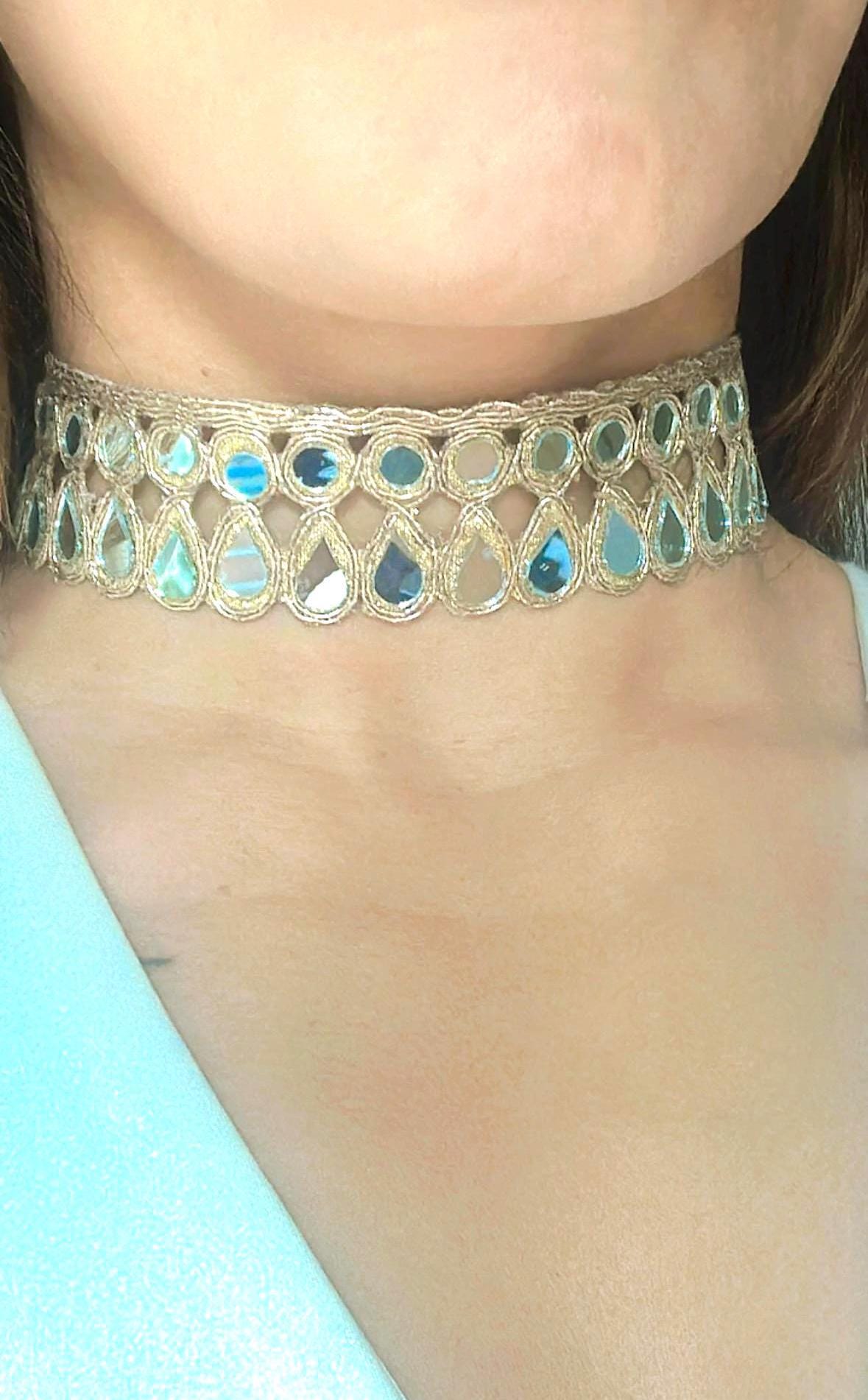 Handmade Lace Choker Necklace Nature Inspired Party Jewelry for Trendy Young Style Gothic Festival