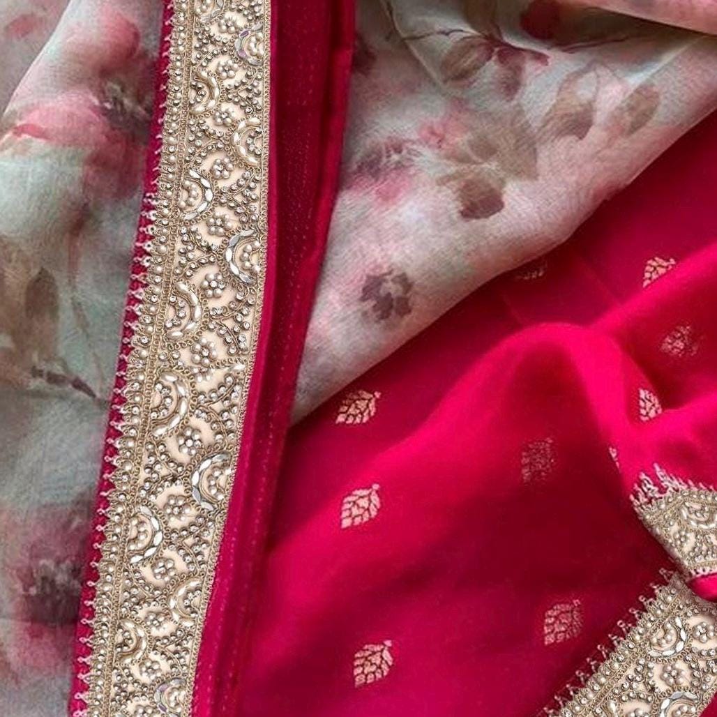 5cm By Yard Pearl Lace Light Gold Mirror Zircon & Pearl Embellished Lace Trim