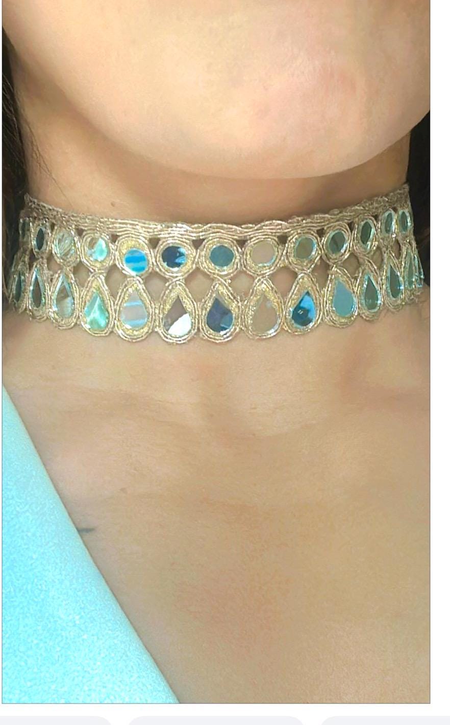Handmade Lace Choker Necklace Nature Inspired Party Jewelry for Trendy Young Style Gothic Festival