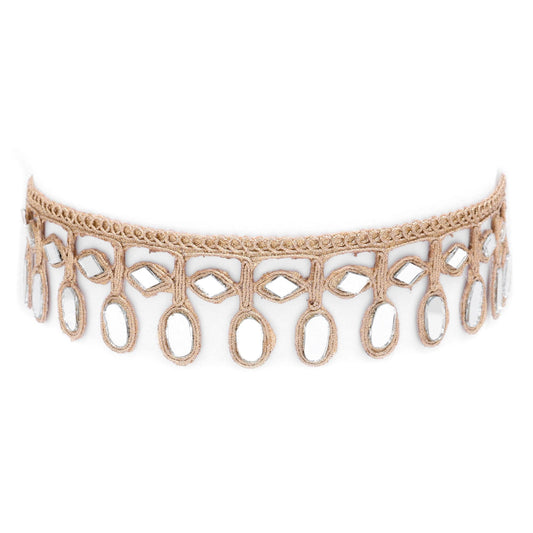 Bold Fashion Fabric Choker Old Gold