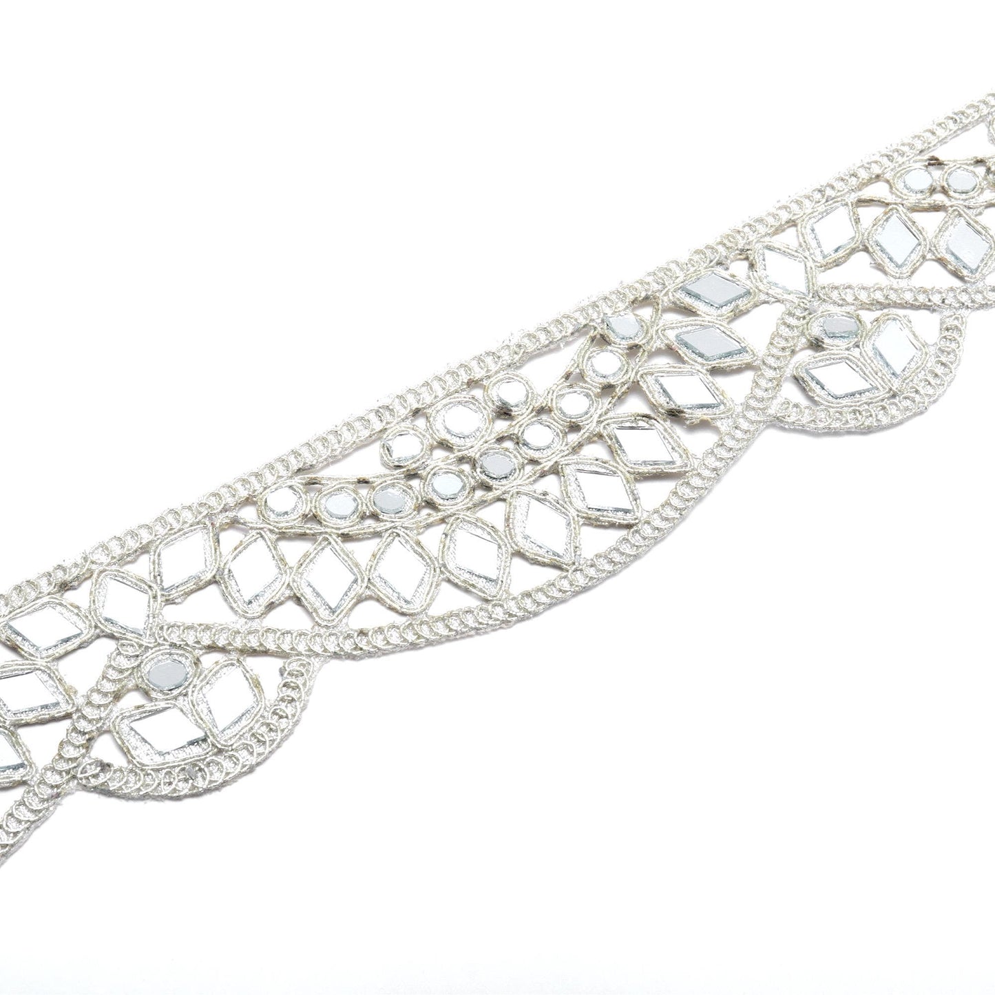 Mirror Belt Sparkling Crystal Choker Lace Waist Belt Gift Set Combo Bohemian Jewelry