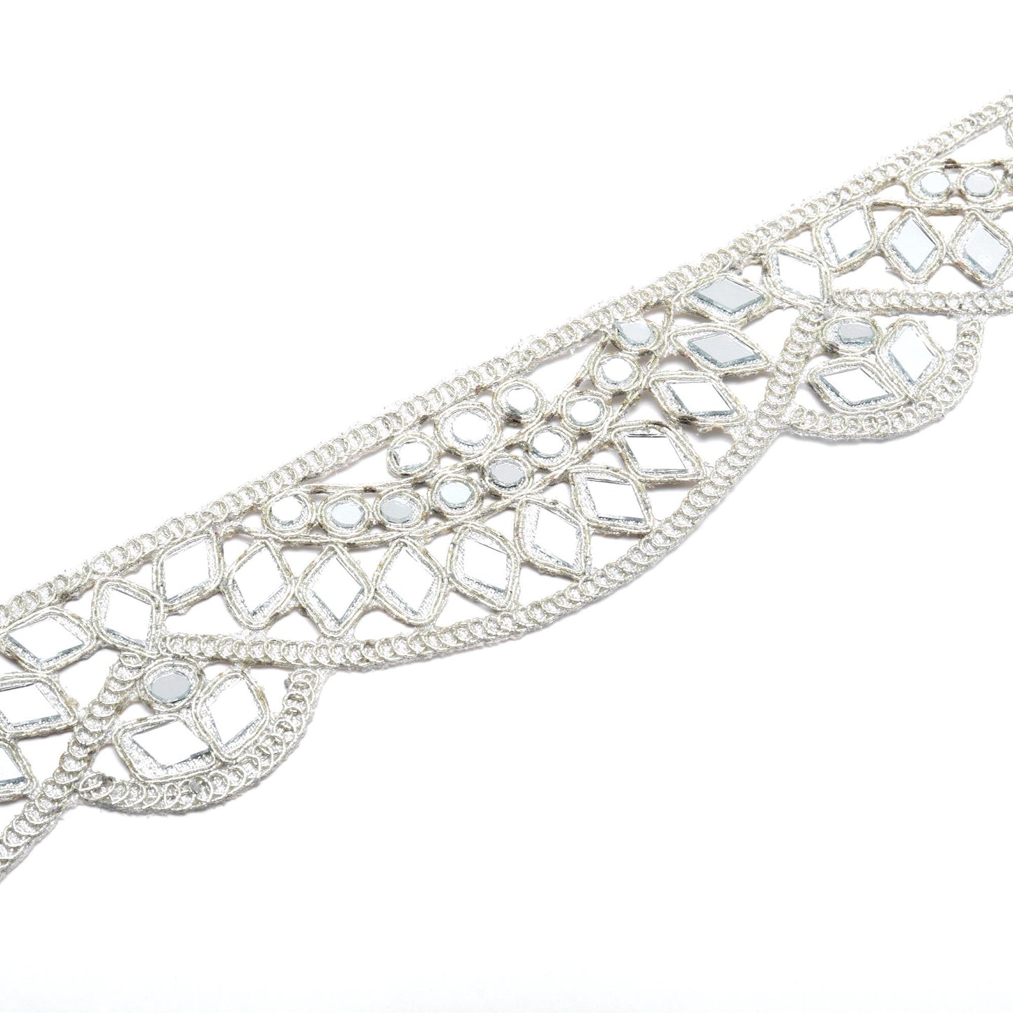 Mirror Belt Sparkling Crystal Choker Lace Waist Belt Gift Set Combo Bohemian Jewelry