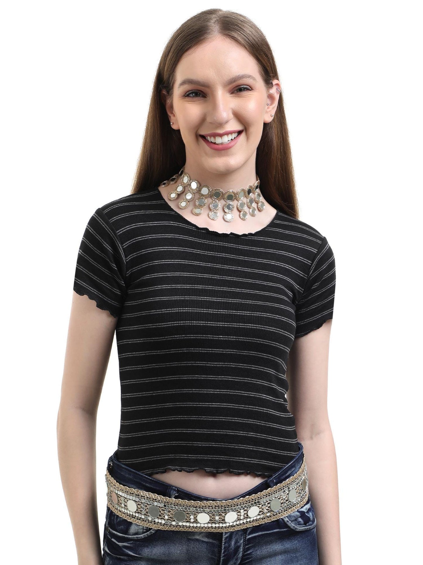 Mirror Lace Choker Neck Collar High-Shine Fabric Choker jewelry Layered Handmade Accessory