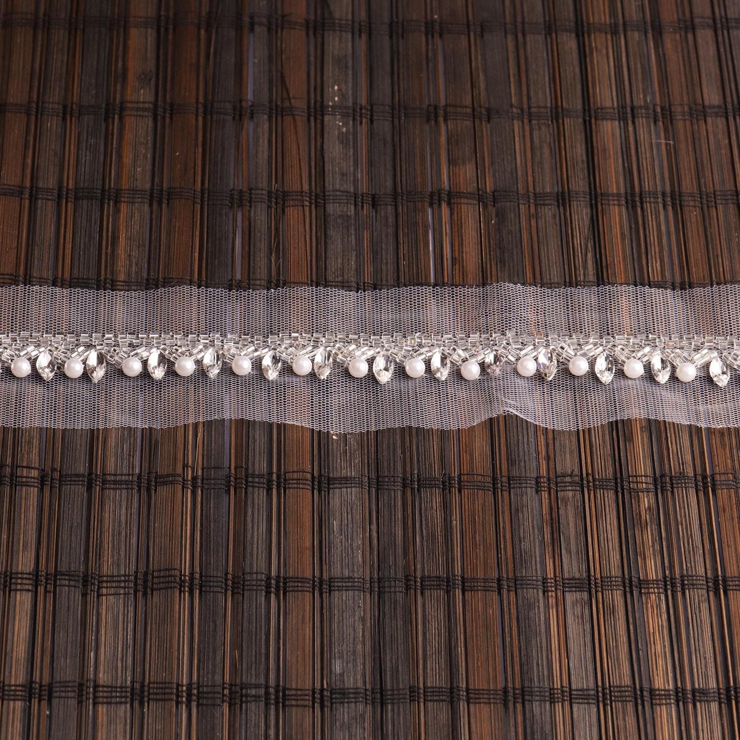 Thin Diamante Stone Trim Multicolor