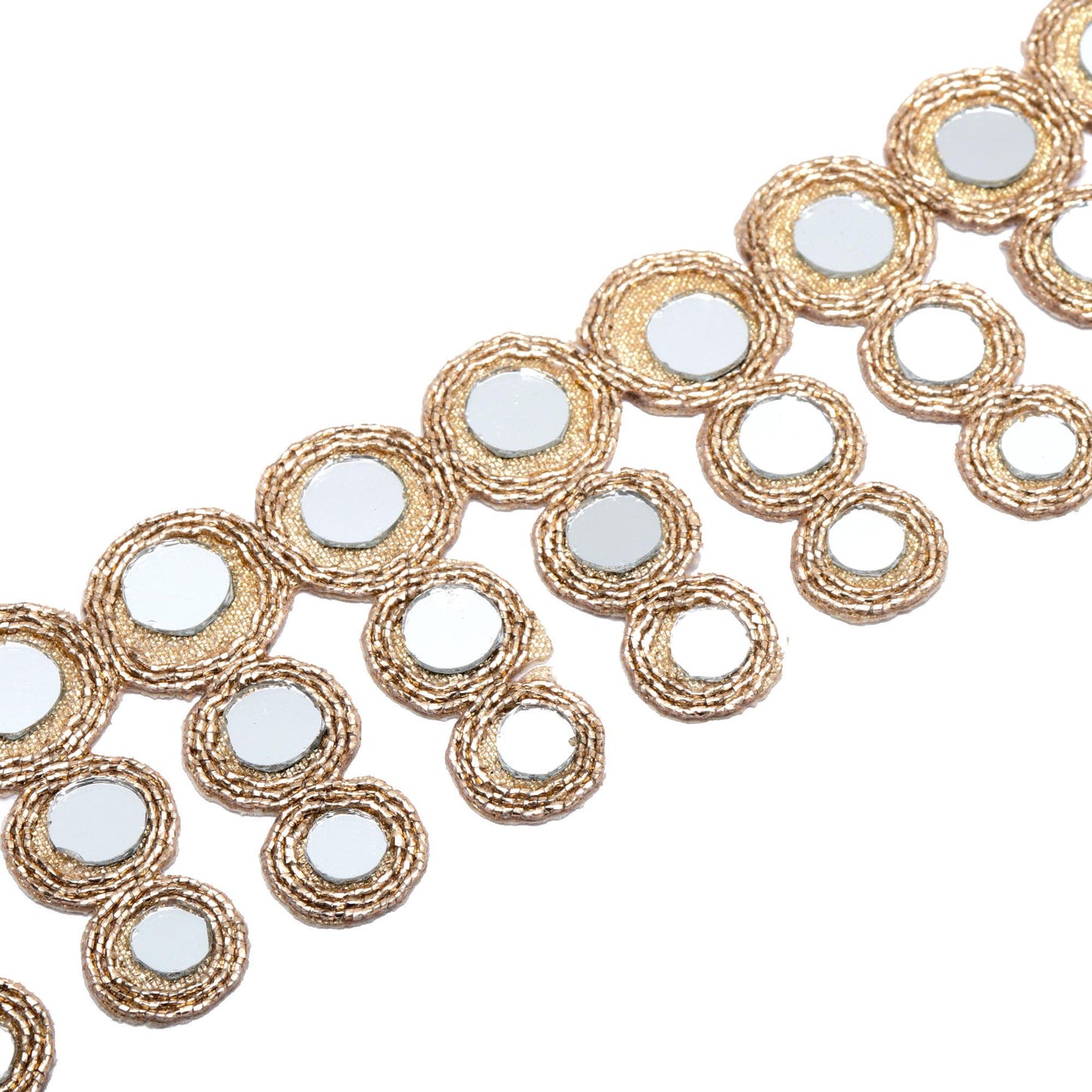 Sparkle Ora Cascade Necklace High-Shine Fabric Choker jewelry Layered Handmade Accessory