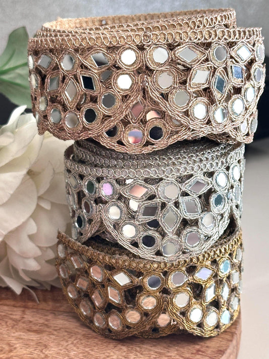 Geometric Mirror Border Rose Gold