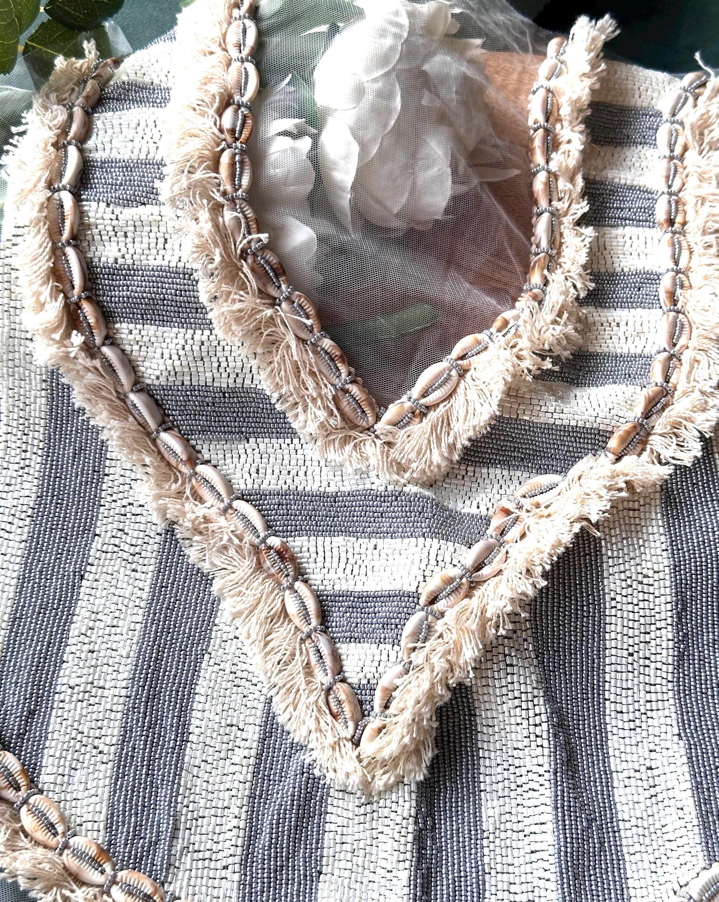 Neckline Patch Glass Bead Sew On Hand Embroidered Patch Lace Applique